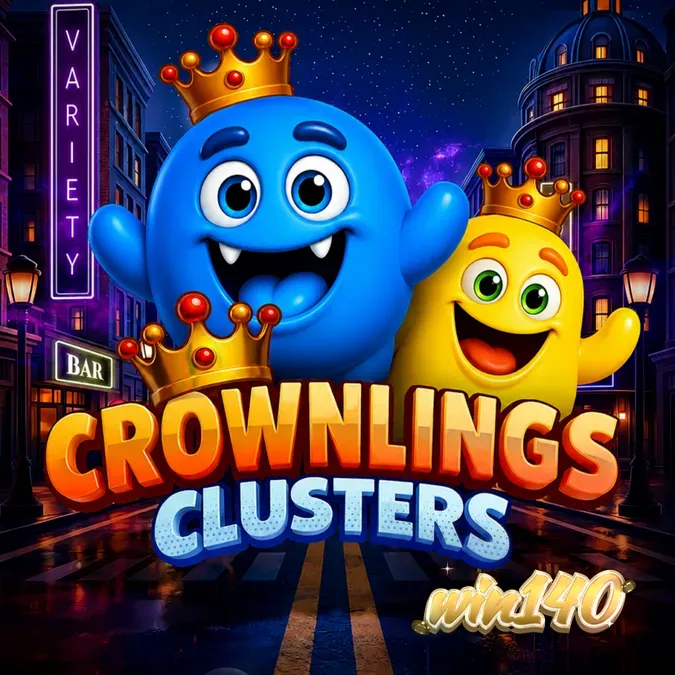 Personagens coloridos e vibrantes do jogo Crownlings Clusters em uma grade 5x5